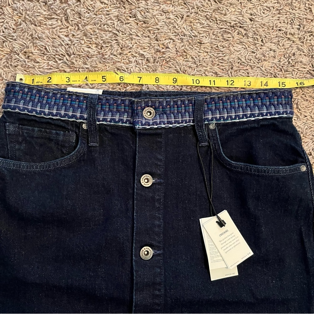 NWT LEVI’S Made & Crafted High-Rise Skirt in Sky Rinse Sz 30 Button Front - Picture 12 of 15